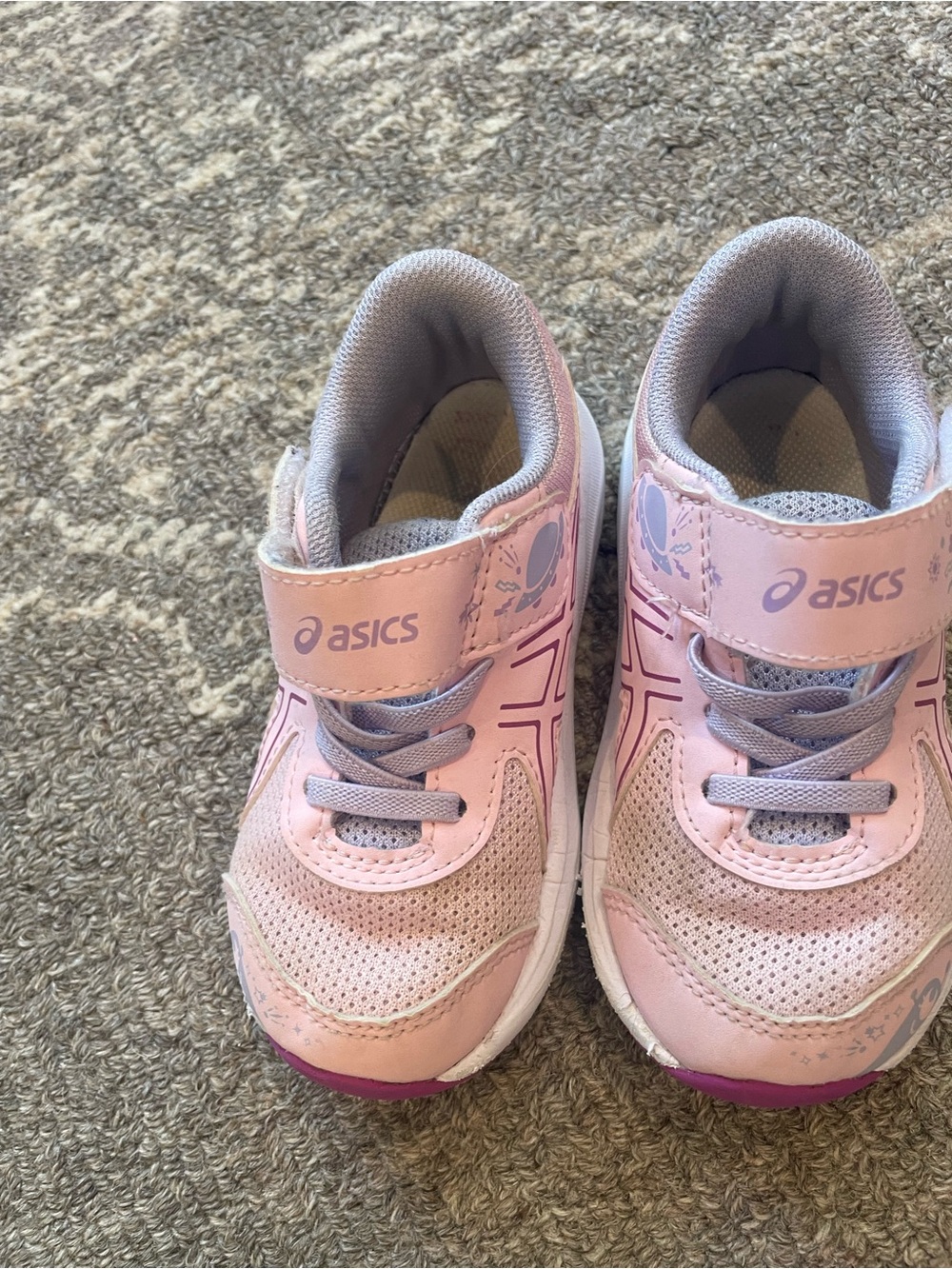 ASICS Pink and Purple Toddlers' Sneakers